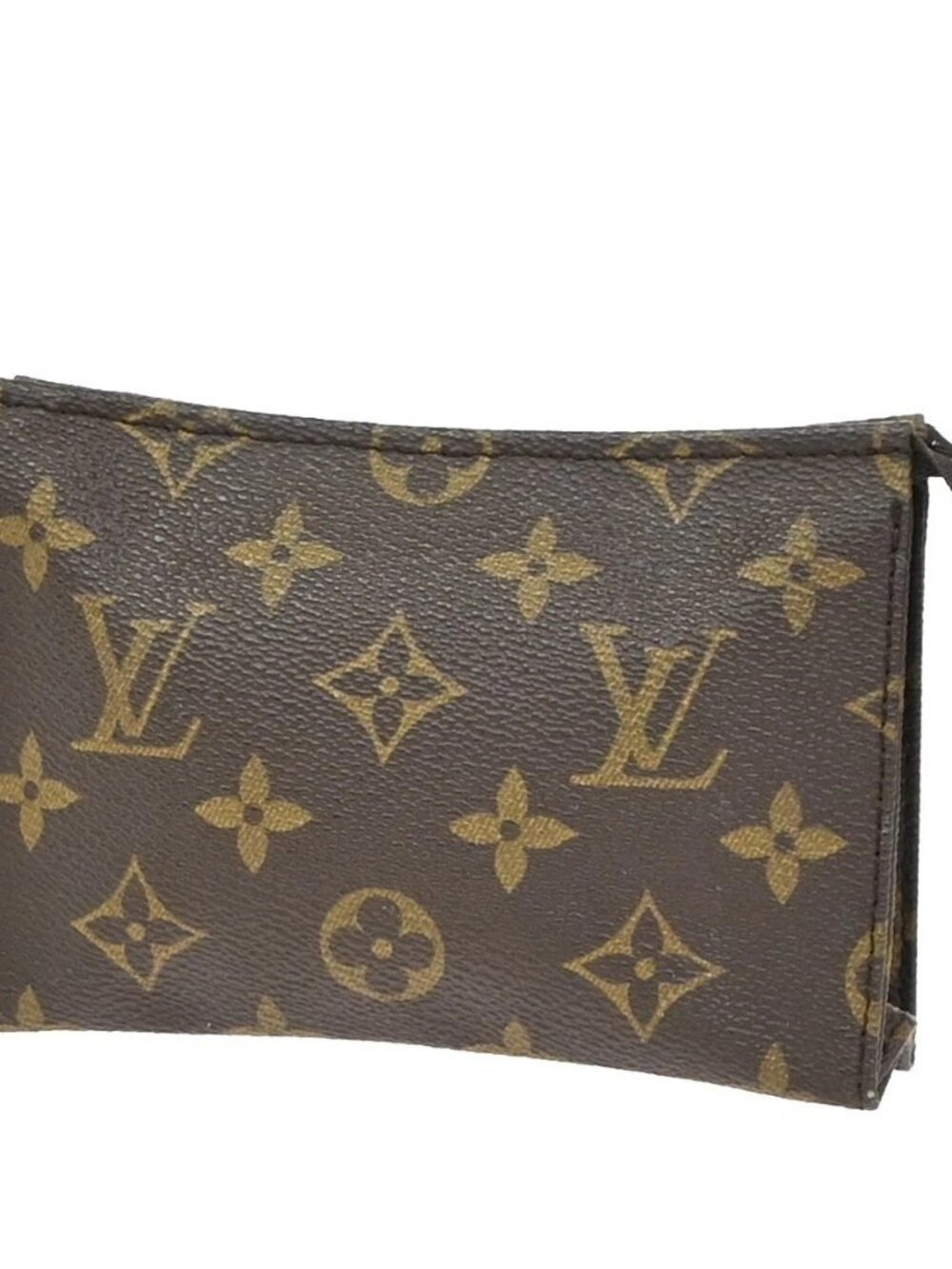 LOUIS VUITTON Poche Toilette 15 Clutch Pouch Bag Monogram Leather M47546 05KC682